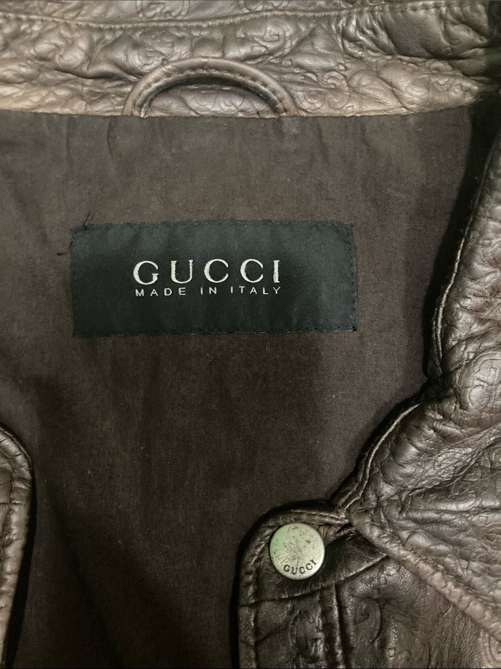 Gucci Brown Leather Jacket